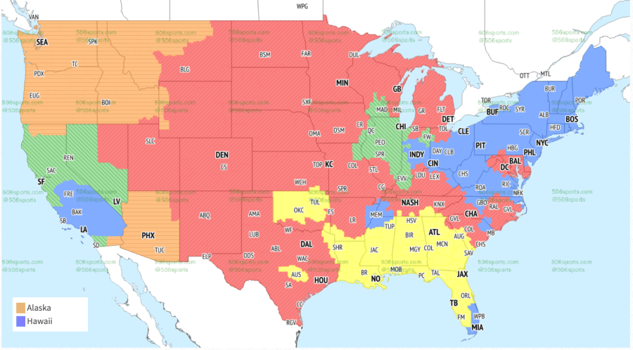 NFL coverage map Week 7, FOX NFL TV map